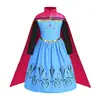Frozen 2 Elsa Anna Elsa Princesa Manga Larga Falda Capa Chal Vestido para Niñas Generación Transfronteriza