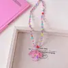 Collar Decoraciones de Juguete de Dibujos Animados Lindos para Niños Niña Kulomi Colgante de Perlas Joyería Accesorios de Princesa para Bebé