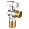 Válvula de ángulo de gran flujo con núcleo de bola de 4 puntos, válvula de retención de agua de cobre puro, interruptor de grifo, calentador de agua, inodoro, agua fría y caliente, válvula de triángulo