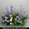 Arreglos Florales Morados para Bodas, Orquídeas Phalaenopsis Artificiales, Caminos de Flores, Decoraciones de Boda, Flores Artificiales, Decoración de Compromiso Arte Floral
