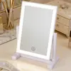 Espejo Led Espejo de Maquillaje Simple de Escritorio Espejo de Maquillaje de Belleza para el Hogar Dormitorio de Estudiantes Escritorio Espejo de Tocador Estilo Ins
