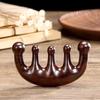 Peine de dientes anchos de ébano para masaje del cuero cabelludo, peine de madera antiestático para la caída del cabello en mujeres, peine de dientes grandes meridianos con cabeza de sándalo.