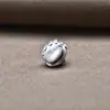 Yiluya Plata Pura 999 Retro Epoxi León Agujero Separado Cuentas Cuerda de Mano Trenzada Pulsera Collar Accesorios Hechos a Mano DIY