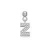 Andywen Plata S925 Accesorios de Letras Microincrustados Colgante de Letra Inglesa Simple y Versátil Pendientes Colgantes de 26 Letras