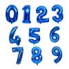 Globos de Aluminio con Números Azul Oscuro Mediano de 28 Pulgadas 0-9 Globos de Número de Aluminio para Decoración de Aniversario y Cumpleaños Venta al por Mayor