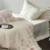 Flores Vintage Chinas 100S Lanjing Tencel Juego de Cuatro Piezas Sábana de Hielo Bordada Avanzada Funda de Edredón Ropa de Cama