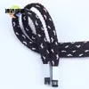 Correa Plana Gruesa de Moda de Gama Alta 1.0 cm Cabeza de Aleación Cordón para Pantalones, Chaquetas Deportivas, Ropa Infantil DIY, Cordón para Sudadera