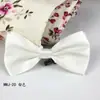 Pajarita para Hombres Adultos Novio Rendimiento Color Sólido Monocromático Corbata Doble Capa Seda Perro Mascota Pajarita