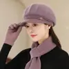 Gorra de Béisbol Gruesa Cálida de Felpa con Protección para las Orejas para Mujer, Otoño e Invierno, Informal, Versátil, Gorro de Mamá para Personas de Mediana Edad y Mayores
