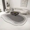 Alfombra de sala de estar estilo Morandi Wabi-Sabi, alfombra antideslizante resistente al desgaste para sofá y mesa de centro, alfombra de terciopelo de cristal de cobertura total para dormitorio junto a la cama