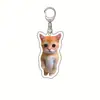Gato Plátano Gato Feliz Llavero Acrílico Gato Comida Paquete de Expresiones de Cabeza de Gato Llavero Divertido