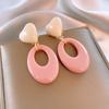Pendientes de Flor Dulces de Verano Aguja de Plata para Chicas 2024 Explosiones Pendientes de Botón de Gama Alta Pendientes Elegantes de Lujo Ligero