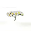Exquisita tela de seda artificial flor falsa ramo de margaritas girasol caja de regalo DIY corona decorativa tocado clip para el pelo material