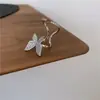 Anel de Luxo para Mulheres, Luxo Acessível de Nicho de Luxo, Anel Simples de Borboleta, Ajustável, Incrustado com Diamantes, Revestimento de Cobre, Exquisito