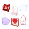Caja de Regalo Cuadrada de Acrílico Transparente Caja de Dulces Portátil con Cinta Caja de Regalo para Dama de Honor Caja de Empaque para Regalo de Negocios