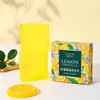 Jabón Perfumado de Aceite Esencial de Limón Seda Jabón Cuadrado Jabón Hecho a Mano Limpiador Hidratante Regalo Jabón de Baño Transfronterizo