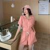 Estilo Verão 2025 Terno Rejuvenescedor Design Feminino Zíper Com Capuz Top Curto Cintura Elástica Saias Evasê Verão
