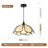 Estilo Chinês Estilo Retrô Lustre Lanterna de Bambu Folha de Lótus Rattan Mesa de Jantar Sala de Chá Pousada Atmosfera Lustre