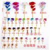 Venta al por mayor del fabricante Polvo de oro simulado Cristal Rosa Azul Encantadora Roja Flor Falsa Brillo Transfronterizo Rosa Venta al por mayor