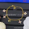 [Novidades Contínuas] Pulseira Cruzada Nova de Alta Qualidade Réplica Lv Letra V com Etiquetas, Artesanato de Ponta Atacado