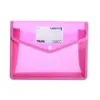 FC folder de archivo 3D colorido bolsa de almacenamiento A4 gran capacidad pp impermeable cierre de broche bolsa de archivo translúcida horizontal sarga