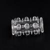 Anillo de Bolas de Dragón Anillo de Partículas de Oruga Grande Anillo Bloqueador de Prepucio Anillo Bloqueador de Semen Anillo para Pene Masculino de Gel Suave de Cristal