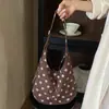 Bolso de Hombro Retro de Lunares para Mujer, Nuevo Estilo de Otoño, Bolso Tote Versátil de Uso Diario de Alta Gama para el Antebrazo