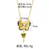 Set de Collar y Anillo de Mariposa Chapado en Oro Vietnamita, Color Esmalte de Lujo Ligero, Versátil, Color Duradero, Set de Joyería, Accesorios para Manos
