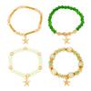 Pulseira Cristal Multicamadas Nova Boêmia Transfronteiriça Pulseira Pingente Estrela do Mar Conjunto de Pulseiras com Contas Coloridas Mulheres