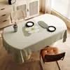Venta al por mayor del fabricante: Mantel Estilo Wabi-Sabi, Impermeable al Aceite, Resistente al Calor, Lavable, Ambiente de Lujo Sencillo, Mantel Rectangular de PVC para Mesa de Café