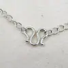 Plata de Ley S925 Hebilla en Forma de W Forma de S Hebilla de Collar Hebilla de Conexión Hebilla de Pulsera Accesorios de Anillo de Gancho de Cuerda DIY