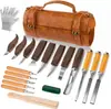 Comercio Exterior Amazon Más Vendido Exportación Europea y Americana Juego de Cuchillos de Talla para Carpintería Cuchillo de Talla de Madera de Durazno Hecho a Mano de Lujo Juego Completo