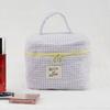 Bolsa de Cosméticos a Cuadros Color Baya, Bolsa de Maquillaje Portátil Estilo Ins de Gran Capacidad, Neceser Ultraligero y Fresco, Bolsa de Almacenamiento
