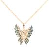 Accesorios Populares Europeos y Americanos Collar de Mariposa de Diamantes Alas de Ángel para Hombres y Mujeres Estilo Retro Exagerado Cadena para Suéter para Hombres y Mujeres