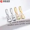 Pendientes de Plata 925 con Forma de Calabaza Hielo Triturado para Mujer, Elegantes y Minimalistas, Pendientes de Aro de Nicho, Joyería para Orejas de Lujo Ligero de Gama Alta