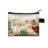 Caixa de Leite Casamento Cachorrinho Porta-Moedas Infantil Cachorro Porta-Cartões de Poliéster Casual Quadrado para Moedas Bolsa de Armazenamento