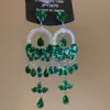 Pendientes de Borla con Flor de Zircón de Aguja de Plata Transfronterizos, Pendientes de Moda y Elegantes, Pendientes de Lujo Ligero y de Gama Alta, Diseño de Nicho