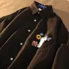 Camisa JK amarilla cremosa de manga corta para mujer, estilo coreano vintage, moderna, holgada, camisa de media manga súper popular, top dulce para estudiantes