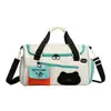 Bolsa Transversal Esportiva Fitness Transfronteiriça Grande Capacidade Viagem Portátil Bolsa de Bagagem Cor Contrastante Dopamina Bolsa para Viagem de Curta Distância para Mulheres