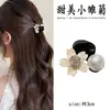 Grampo de Cabelo Flor de Strass e Pérola Lateral para Franja Feminina 2026 Novo Mini Grampo de Garra de Princesa