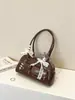 Bolso Cruzado Estilo Coreano con Lazo para Mujer 2026 Nuevo Bolso de Mano de Gran Capacidad para Viajes Diarios Bolso Versátil de Hombro o Axila