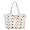 2026 Comercio Electrónico Transfronterizo Primavera/Verano Nuevo Bolso Tote de Lunares Lindo Rosa Femenino Bolso de Corduroy de un Solo Hombro Bolso de Mano para Viajar