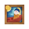 Marco de Fotos DIY Artista de la Luz de Luna Fieltro - Un Regalo de San Valentín para Novio, Adorno de Decoración del Hogar para la Entrada