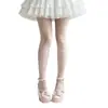 Meias Lolita Brancas com Estampa de Estrela Anti-puxões Verão Finas Transparentes Meia-calça Fábrica de Origem Dropshipping Lote Misto