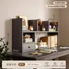 Estantería de Escritorio de Madera Maciza Estante de Almacenamiento Superior para Escritorio de Estudiante Estante de Almacenamiento Vertical de Múltiples Niveles para Oficina Estantería Pequeña para Ventana de Mirador