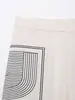 Al por mayor 2025 Nueva Camisa de Mujer con Solapa Holgada de Manga Larga Estampada de Sarga + Pantalones Rectos