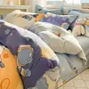 Juego de Ropa de Cama de Algodón Puro de Cuatro Piezas Todo Algodón Nuevo Estilo 2026 Sábana Estudiante Funda de Edredón Faldón de Cama Juego de Tres Piezas Ropa de Cama Infantil