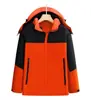 Chaqueta exterior tres en uno con impresión de logotipo personalizado, engrosada y forrada de polar, ropa de trabajo corporativa para hombres, chaqueta cortavientos al por mayor