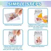 Adesivos de Transferência a Frio Ursinho Fofo em Aquarela para Copos de Vidro, Vasos de Flores, Cadernos, Decoração DIY, Adesivos Criativos Feitos à Mão