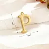 Pingentes de Letra Espelhados em Aço Inoxidável A-Z em Estoque, Cor Dourada 18K, Acessórios de 26 Letras Pingentes para Joias DIY